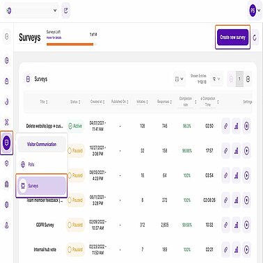 How to create a domainlens survey