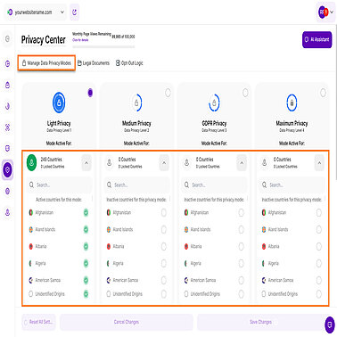 Custom Country Data Feature