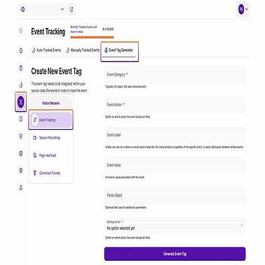 Create New Event Tag